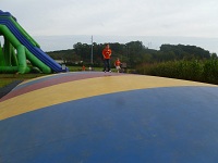 Huckleberry Holler jumping pillow and slide