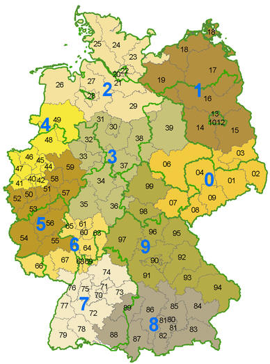 German post code map 2