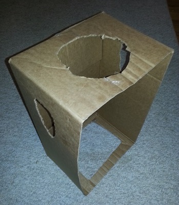 box with holes cut