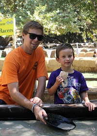 Irvine Park Railroad pumpkin patch panning for gold