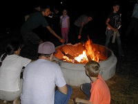 Uncle Shucks Corn Maze 2013 bonfire