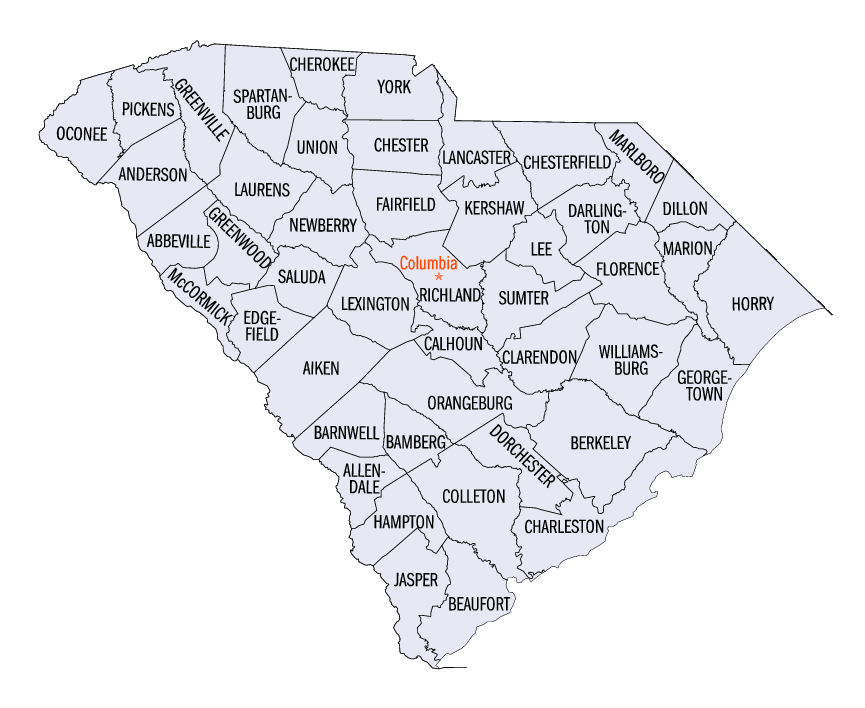 SC County Map